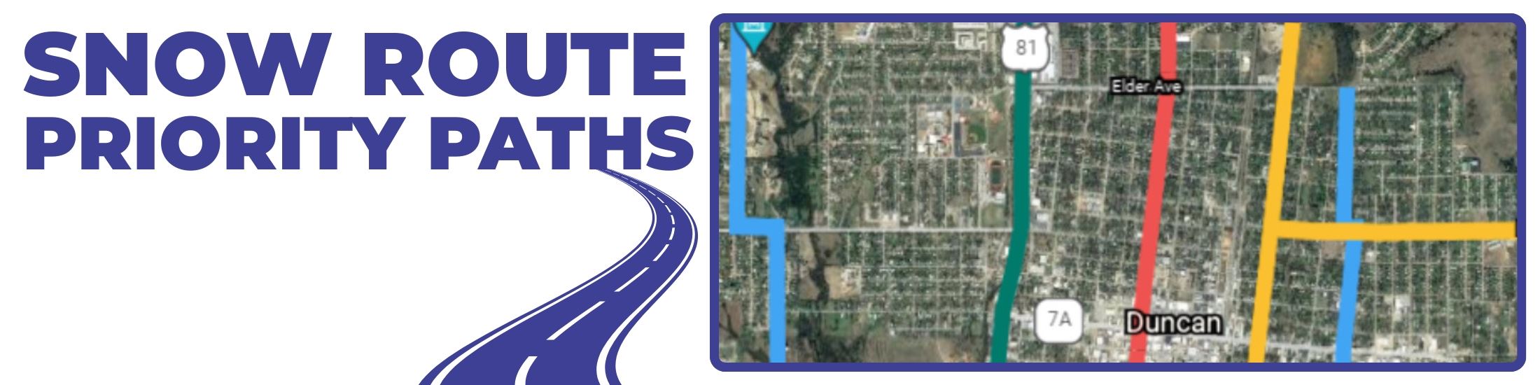 Snow Route Path Banner