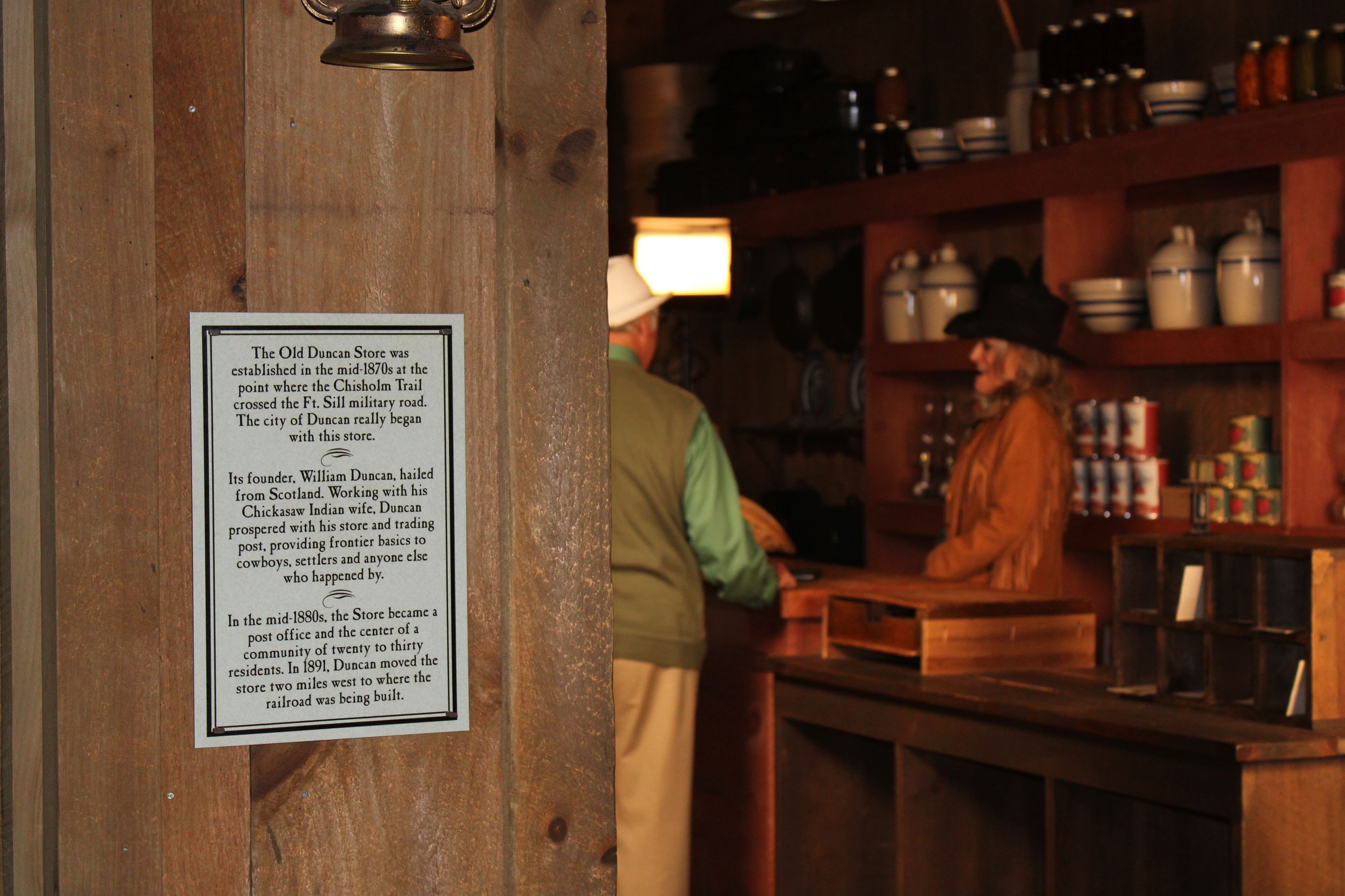 Duncan General Store Information Plaque